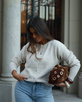 Soft Wool Cardigan in Beige