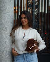 Soft Wool Cardigan in Beige