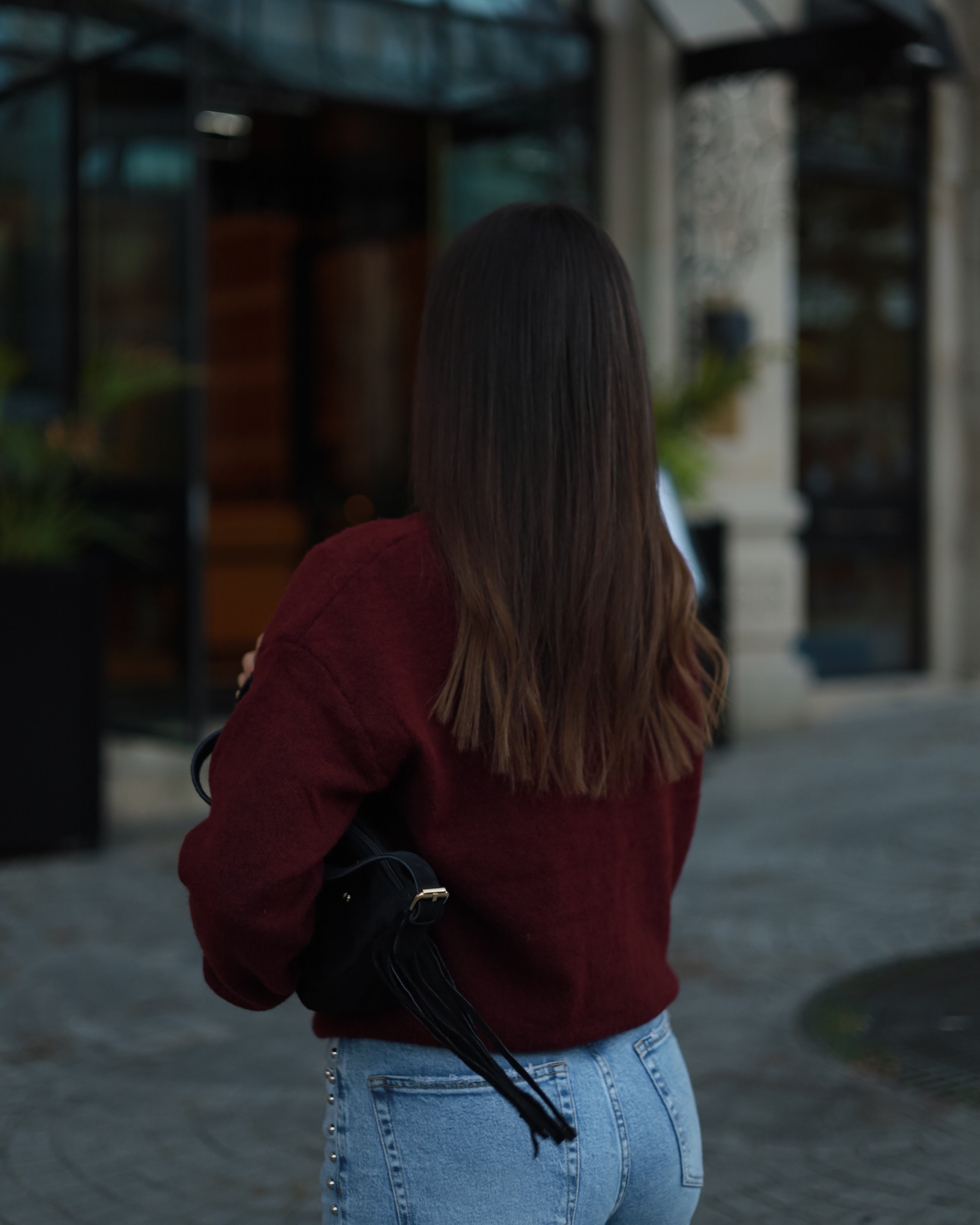 Soft Wool Cardigan in Burgundy