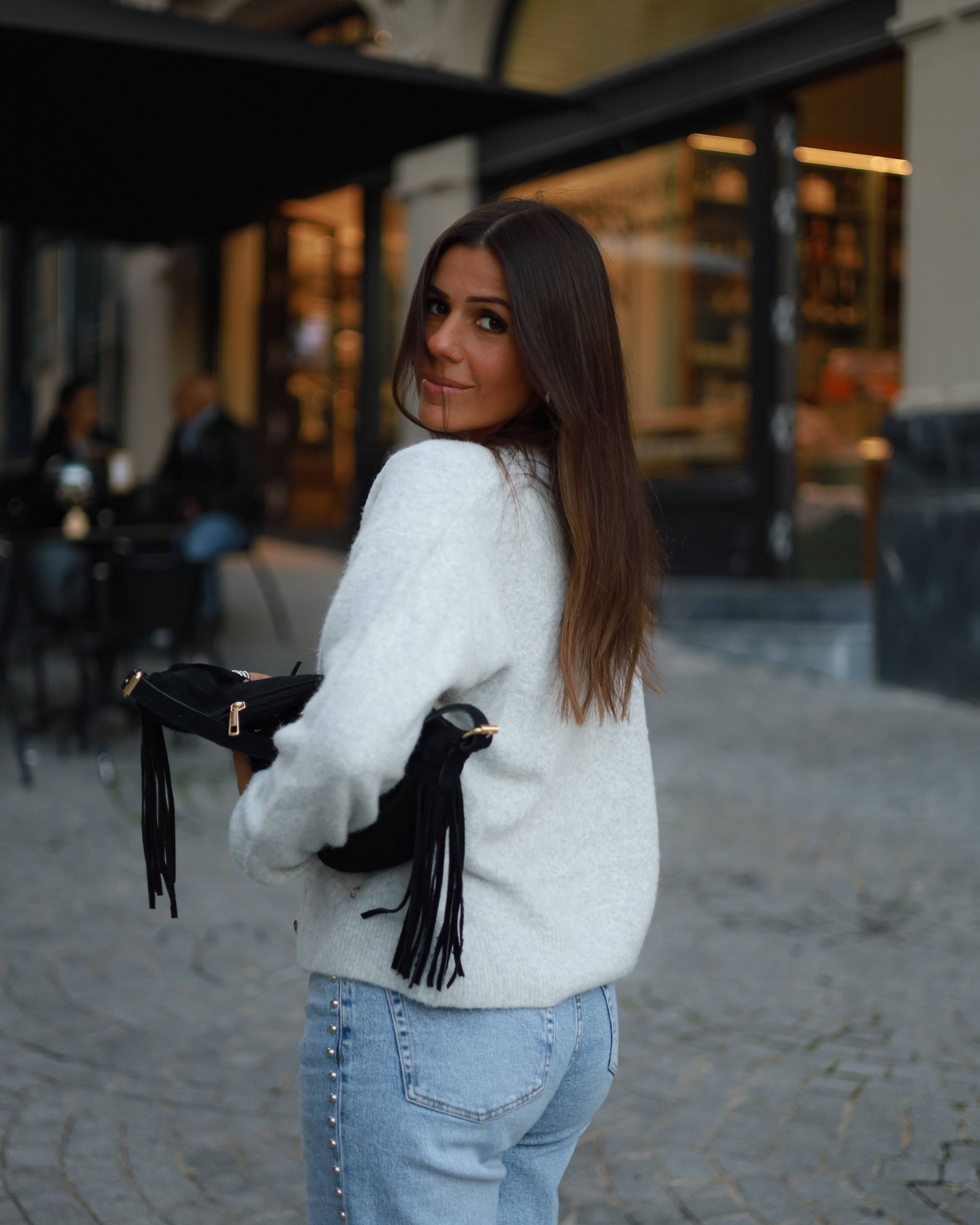 Soft Wool Cardigan in Grey