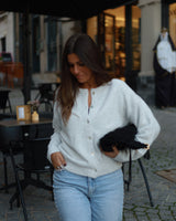 Soft Wool Cardigan in Grey