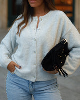 Soft Wool Cardigan in Grey