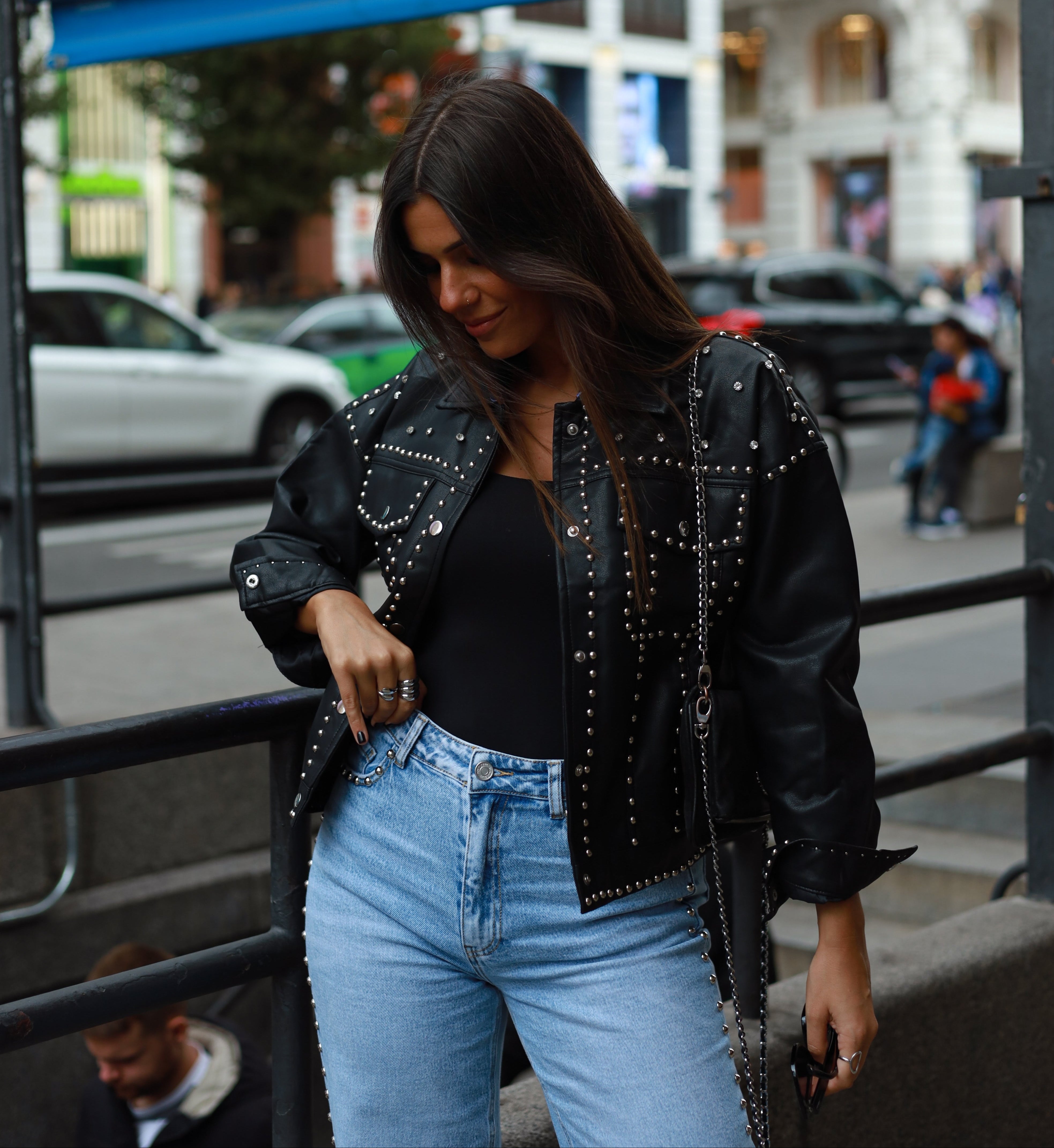 STUDDED BLACK JACKET