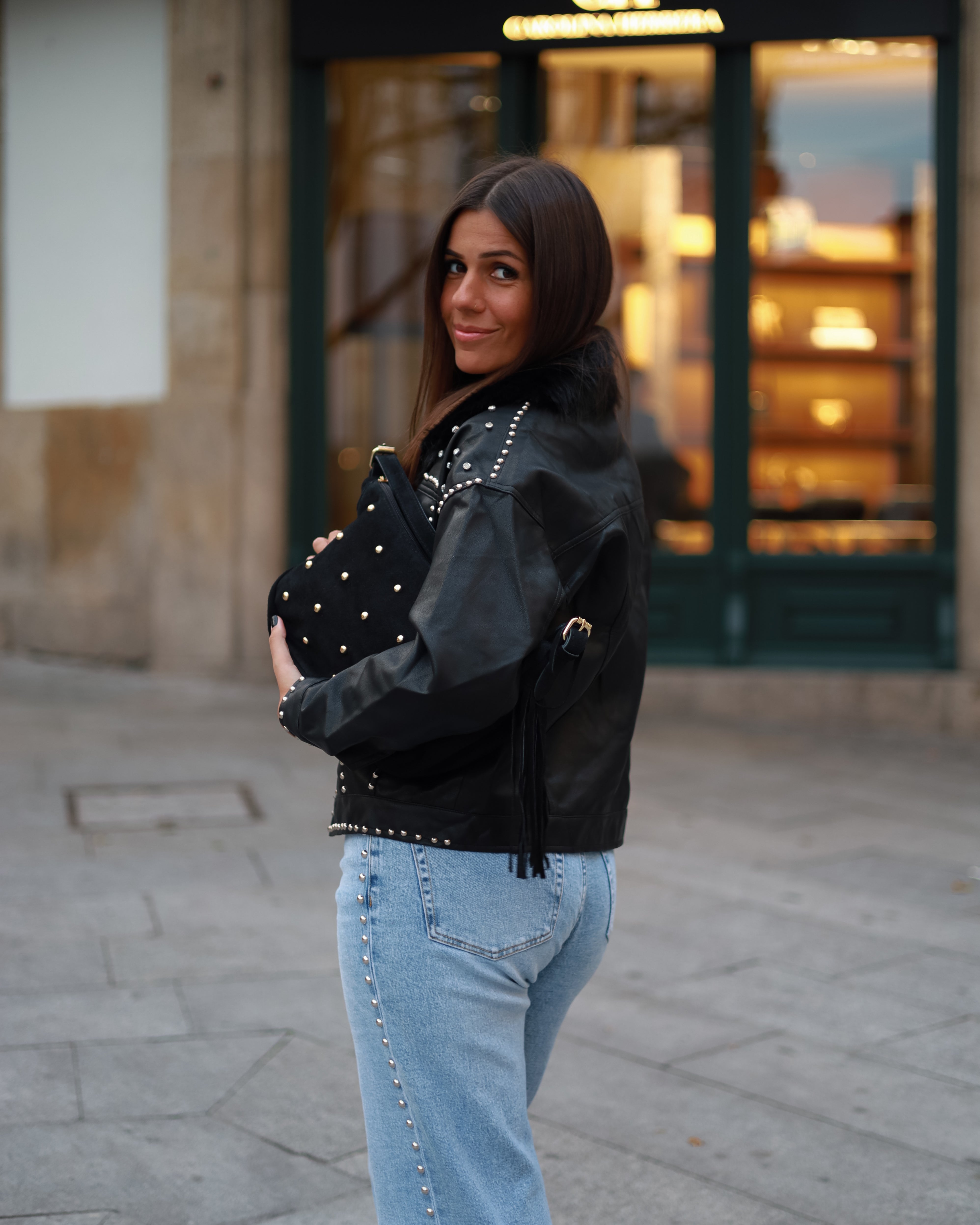 STUDDED BLACK JACKET