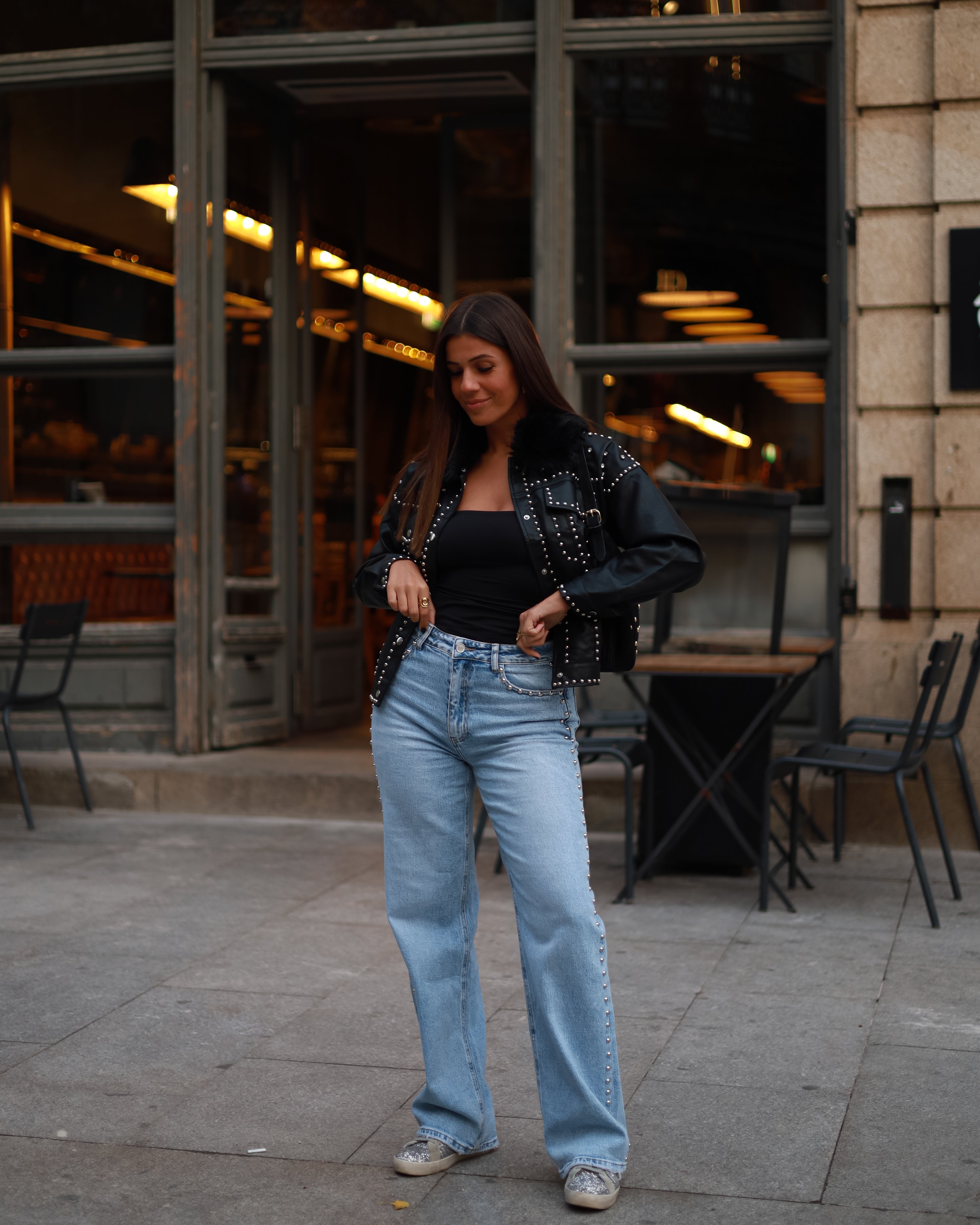 STUDDED BLACK JACKET