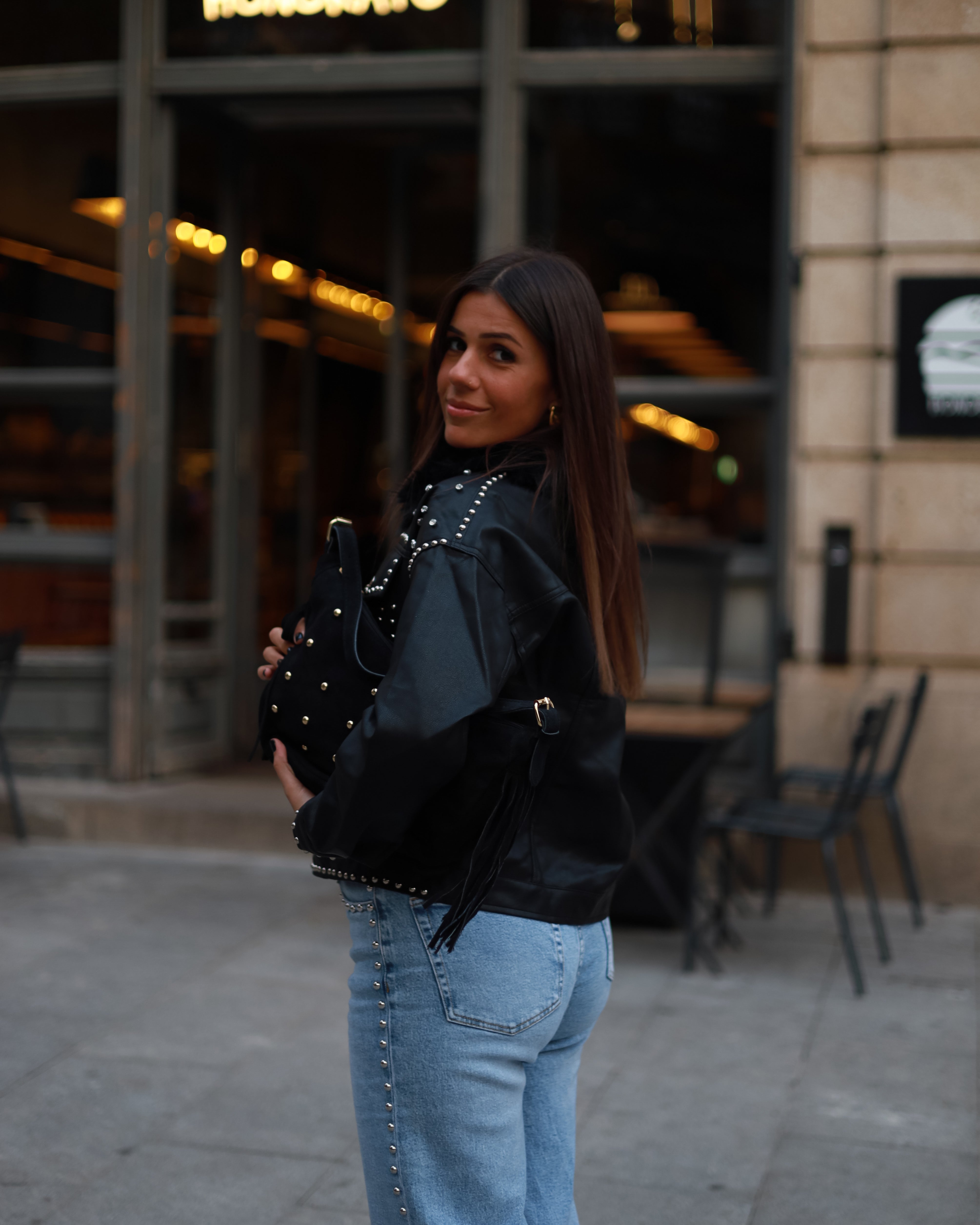 STUDDED BLACK JACKET