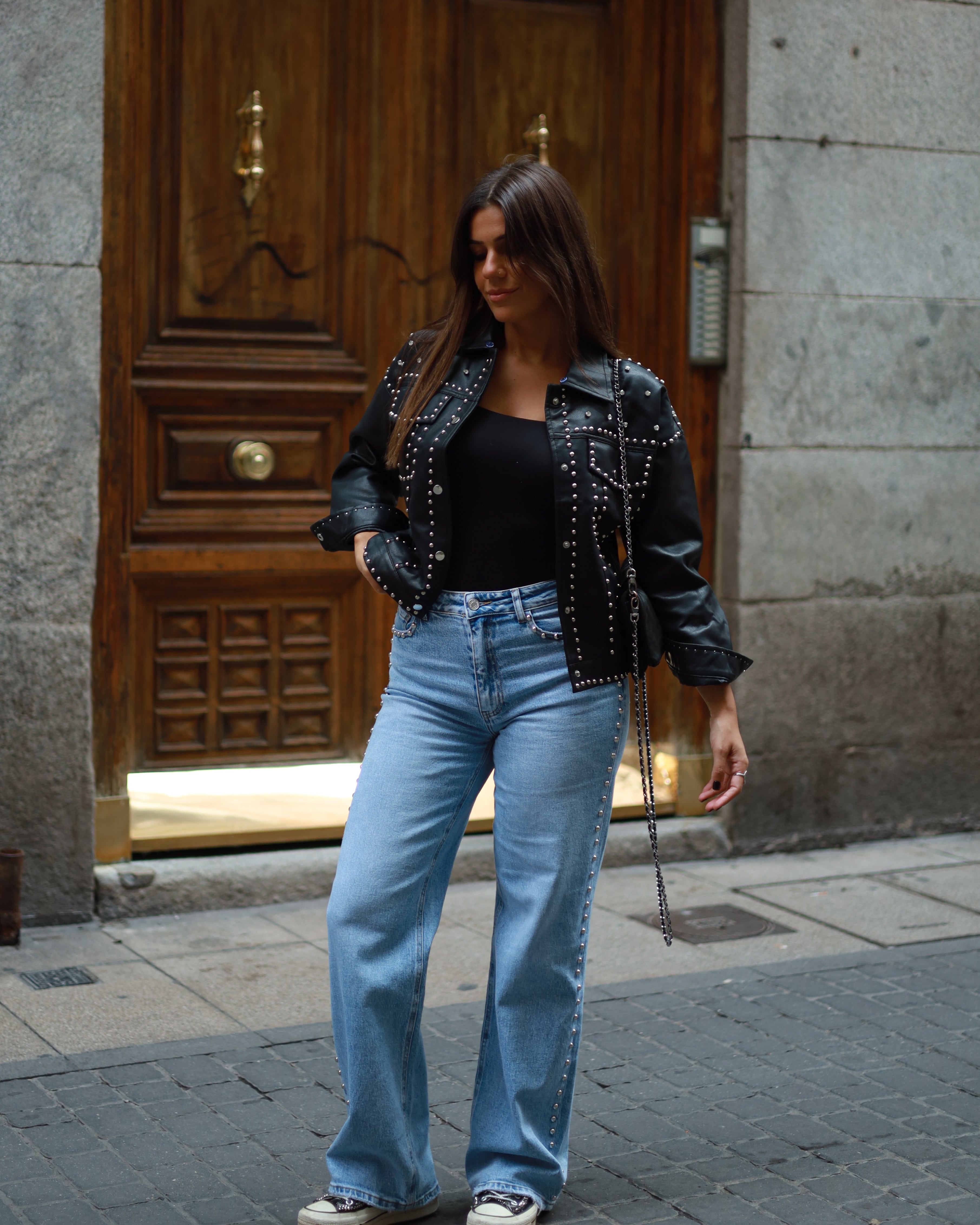 STUDDED BLACK JACKET