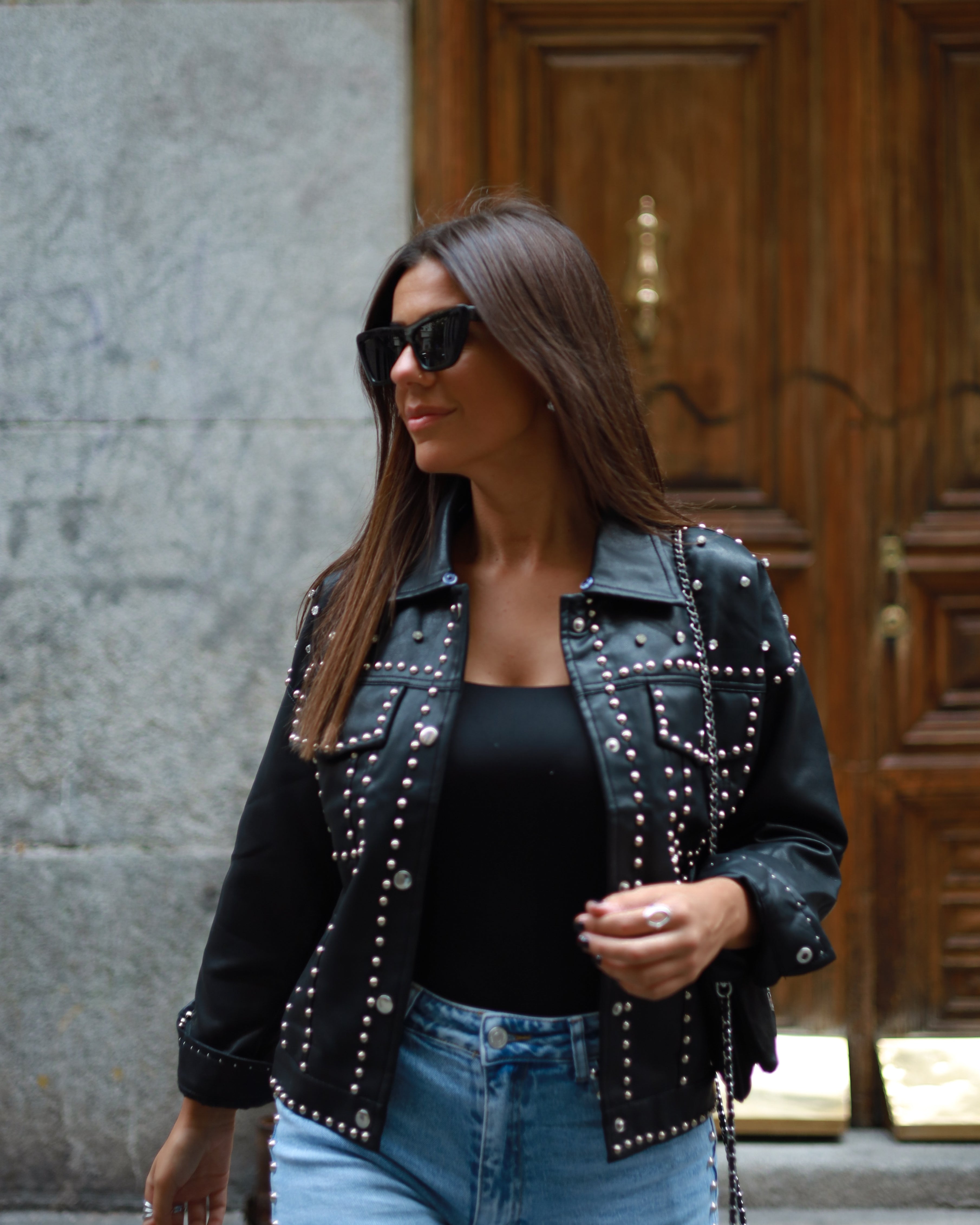 STUDDED BLACK JACKET