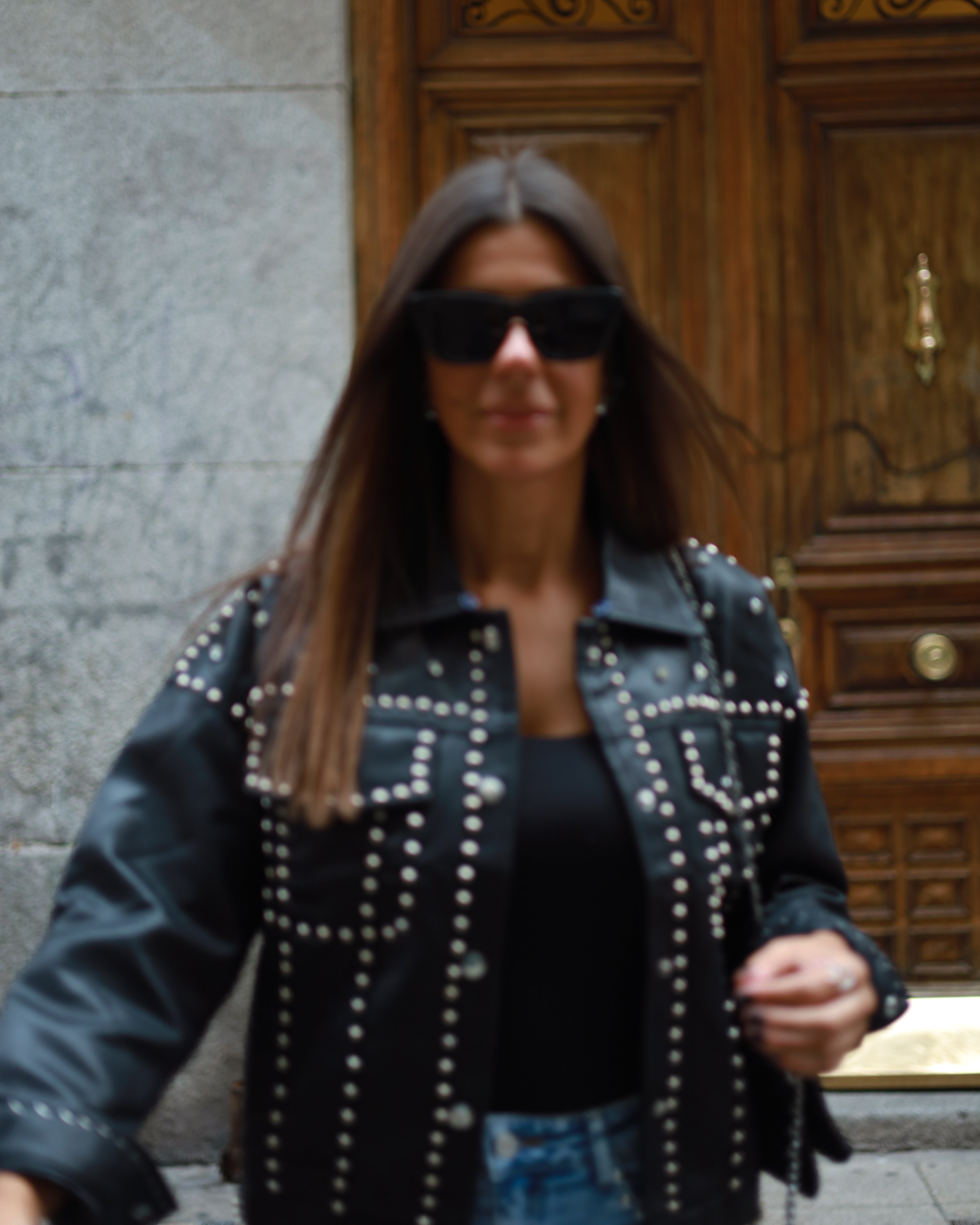 STUDDED BLACK JACKET