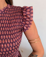 TOP CHARLOTTE - BURGUNDY & ORANGE