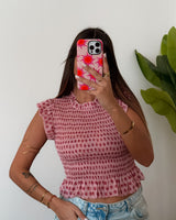 TOP CHARLOTTE - PINK & RED