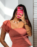 Top Wendy - Orange & Pink