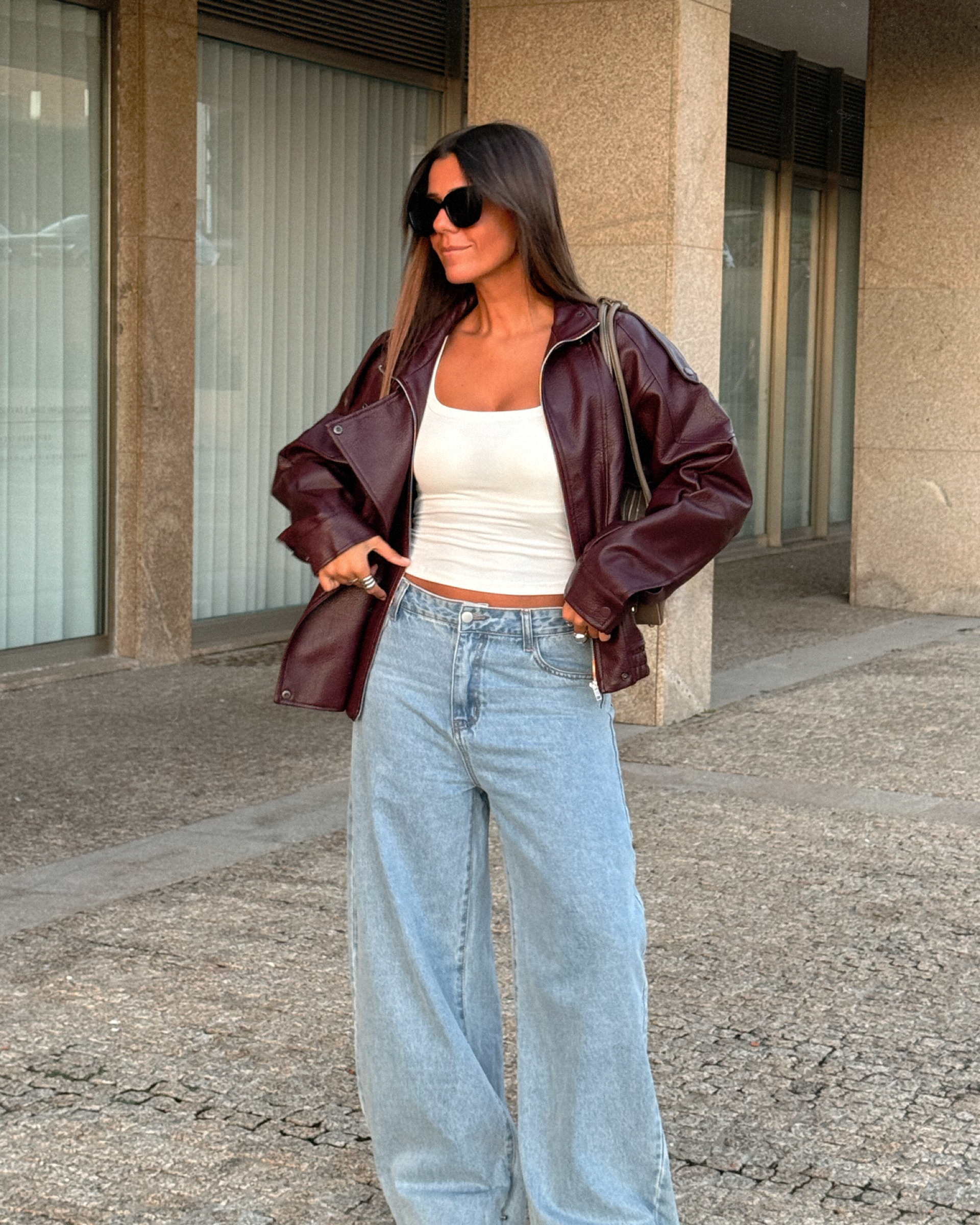 HARPER FAUX LEATHER JACKET