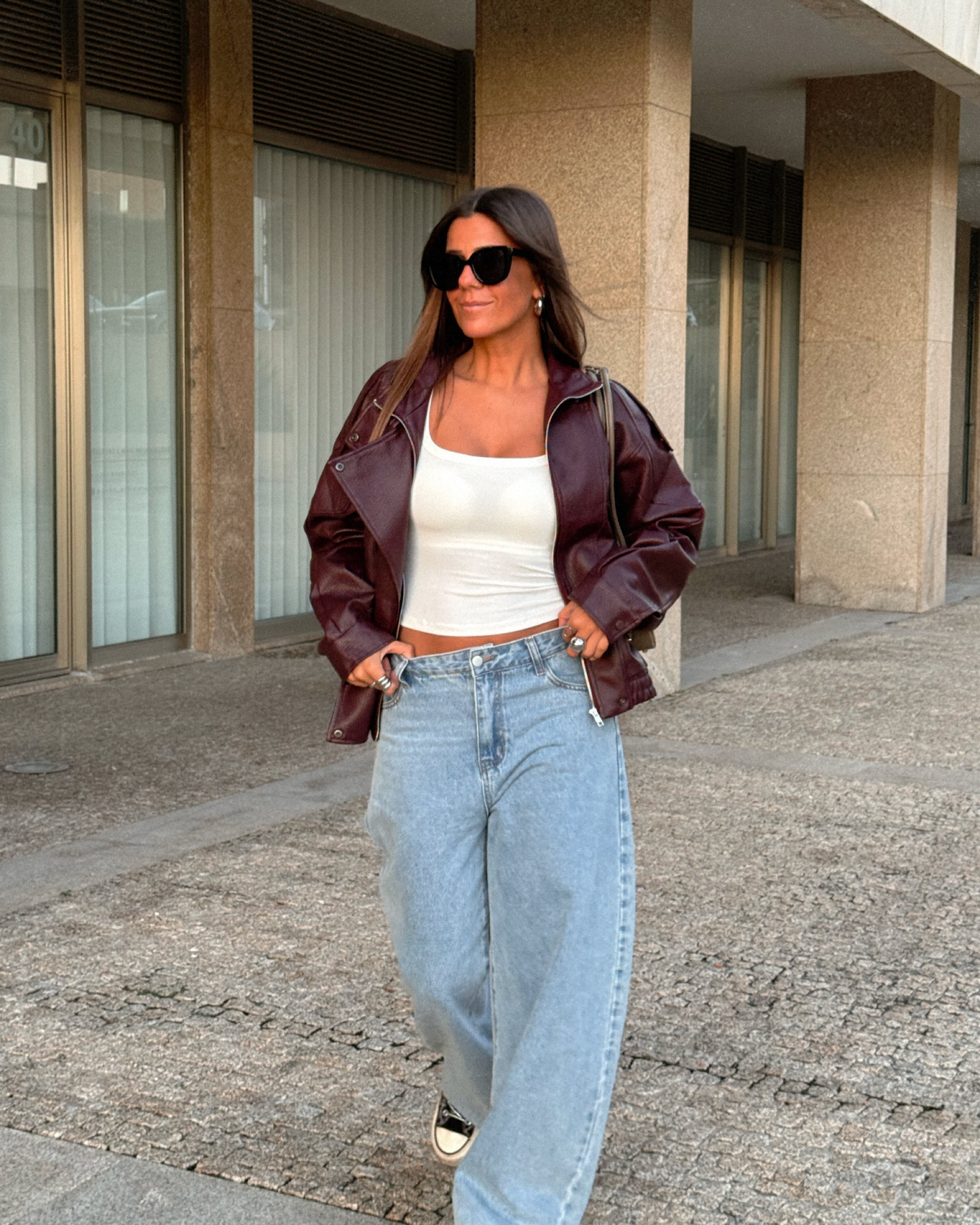 HARPER FAUX LEATHER JACKET