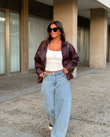 HARPER FAUX LEATHER JACKET