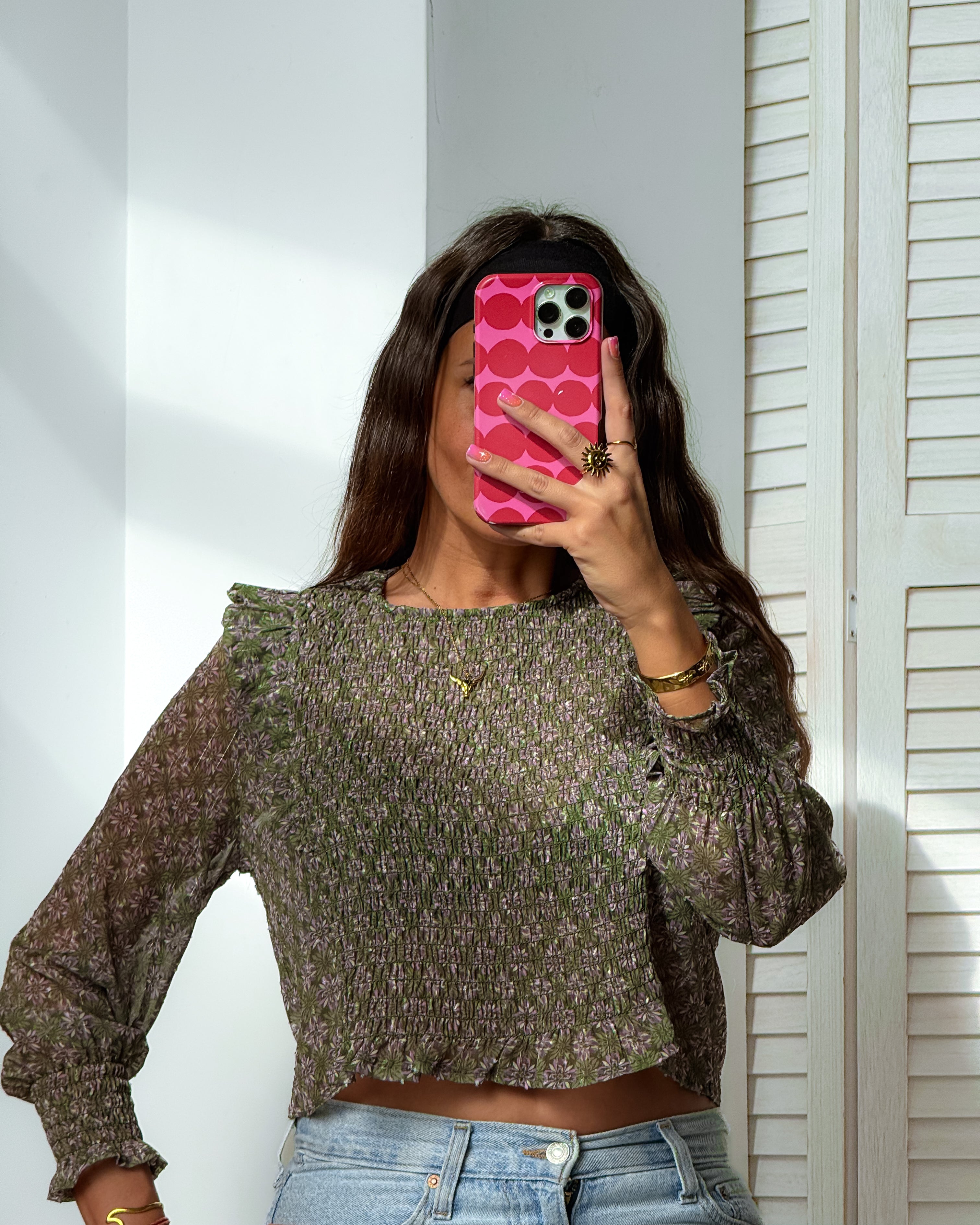 Green Floral Jenny Blouse