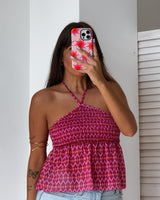 TOP SOLANA - PINK & ORANGE