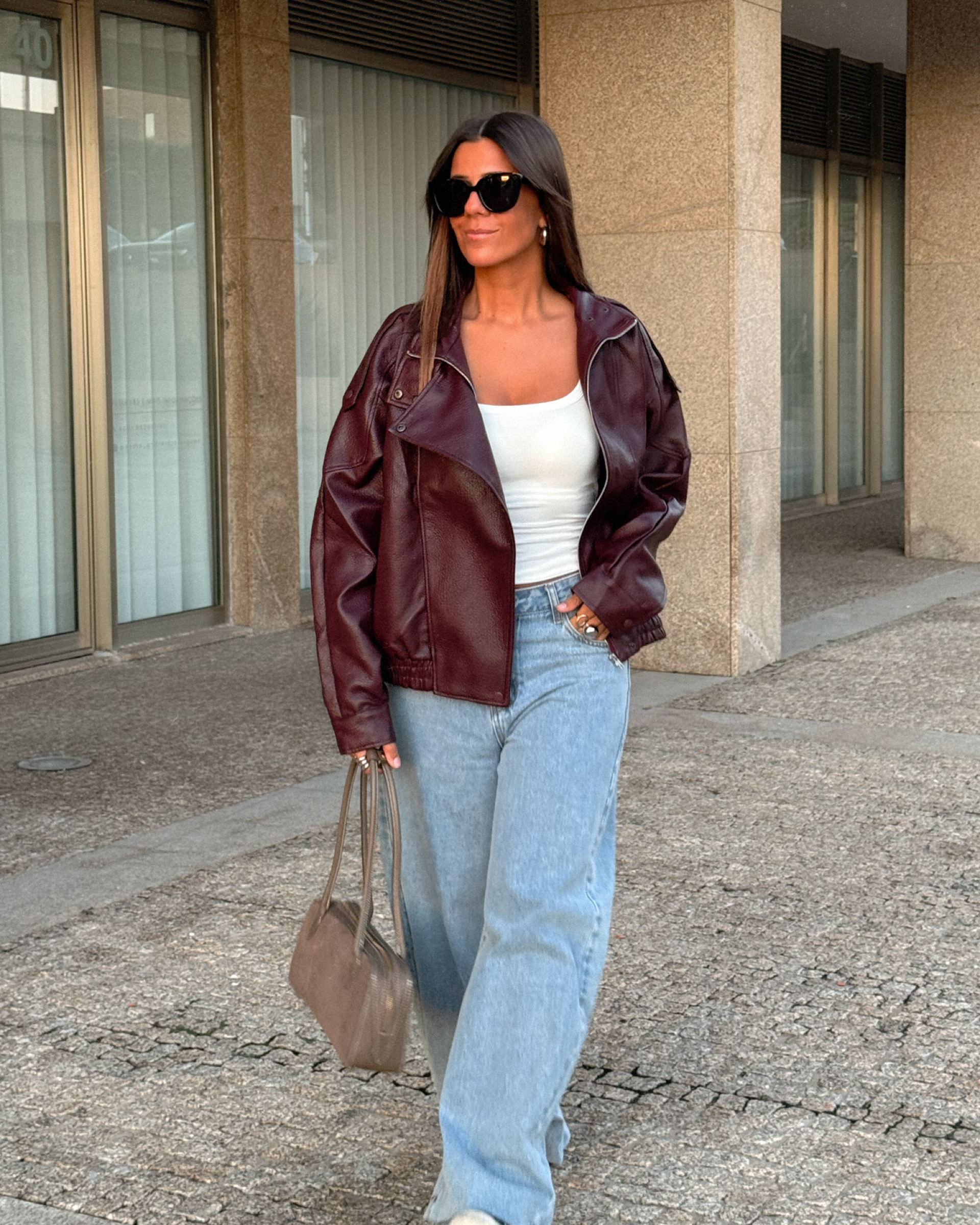 HARPER FAUX LEATHER JACKET