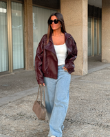 HARPER FAUX LEATHER JACKET