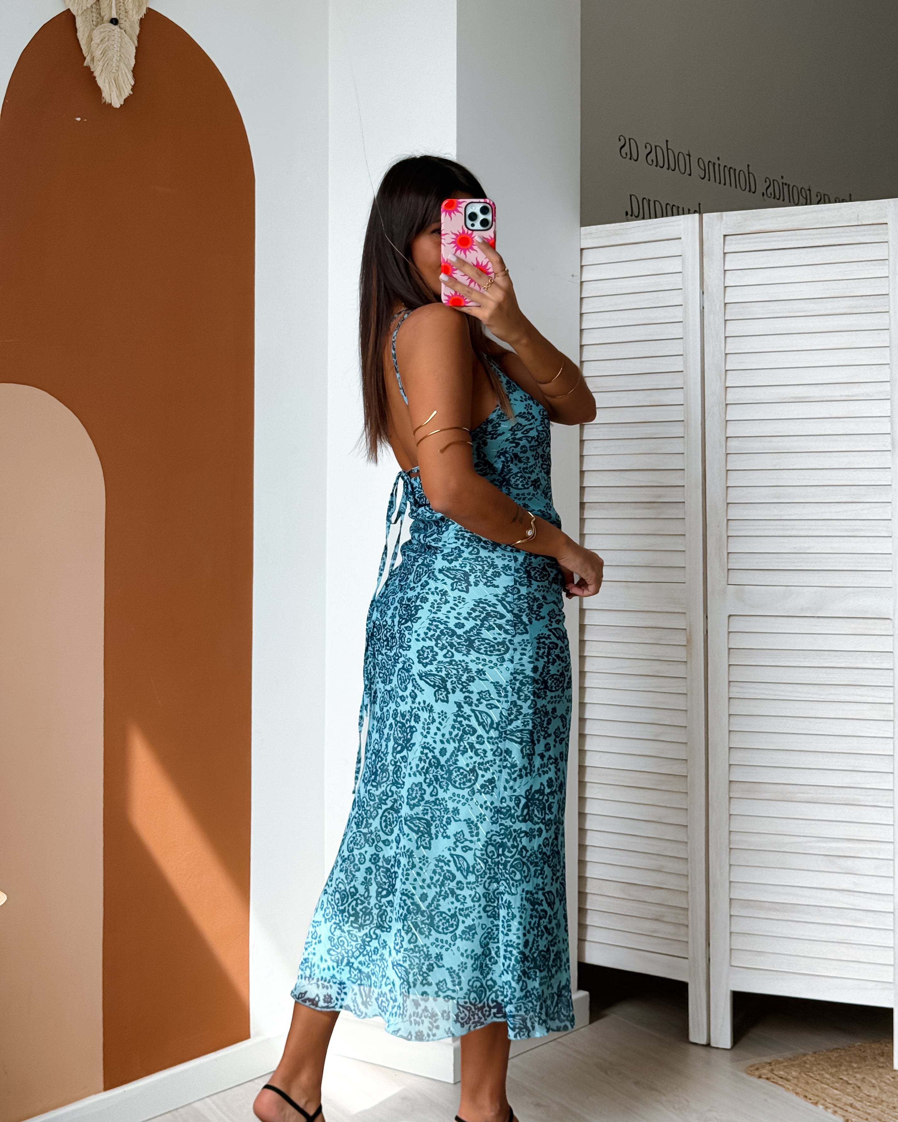 ABBY DRESS - BLUE PAISLEY