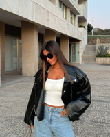 RAVEN OVERSIZED JACKET - BLACK