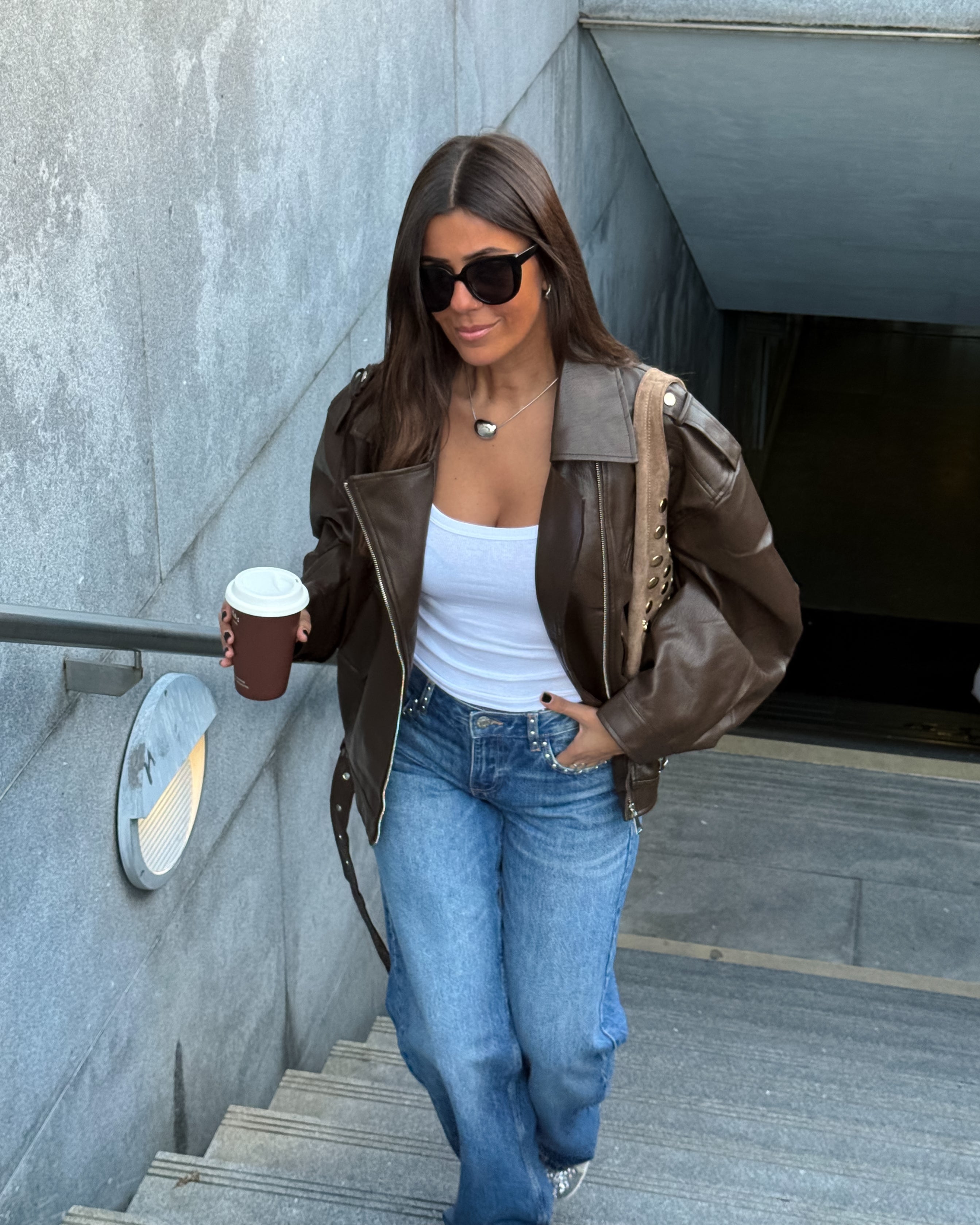 Faux Leather Biker Jacket