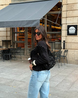 Black Fringe Stud Knit