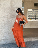 ST. TROPEZ DRESS - TERRACOTTA