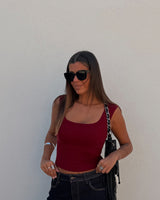 MOCHY BASIC TOP - BORDEAUX
