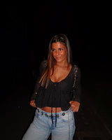LANA LACE TOP - BLACK
