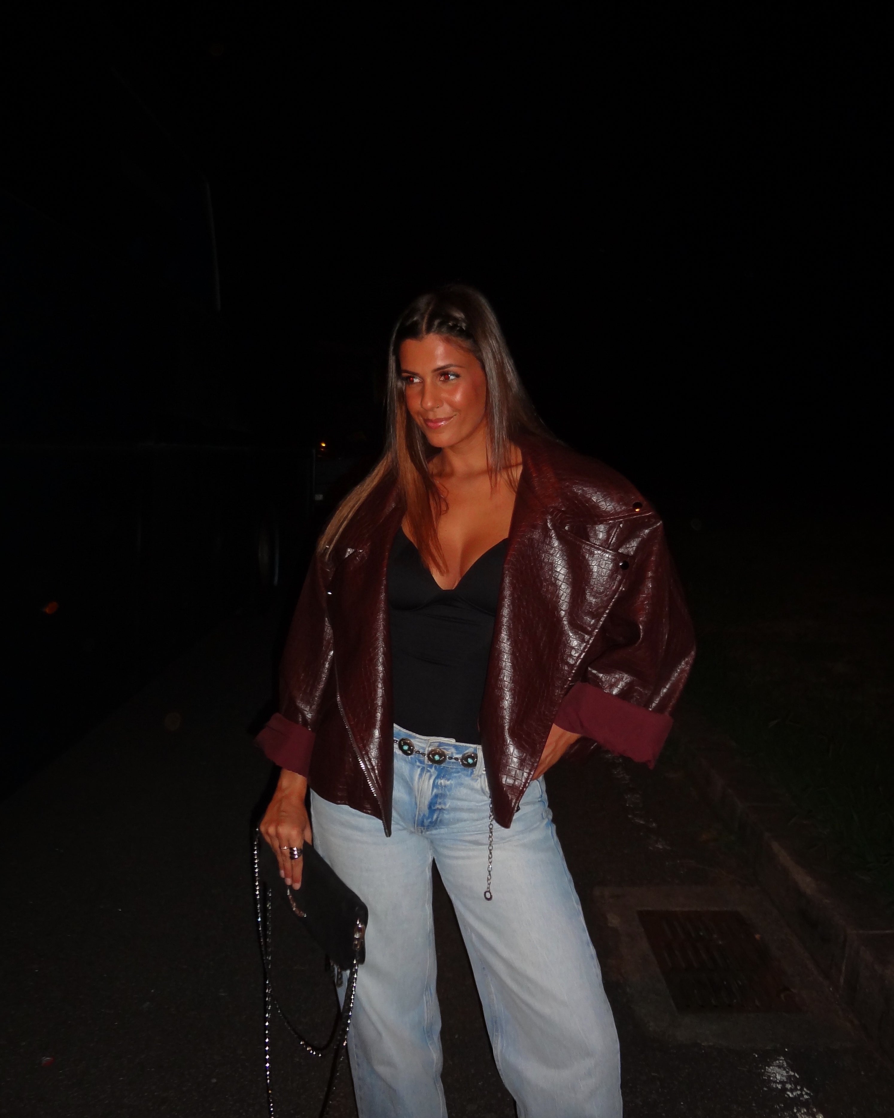 RAVEN OVERSIZED JACKET - BURGUNDY
